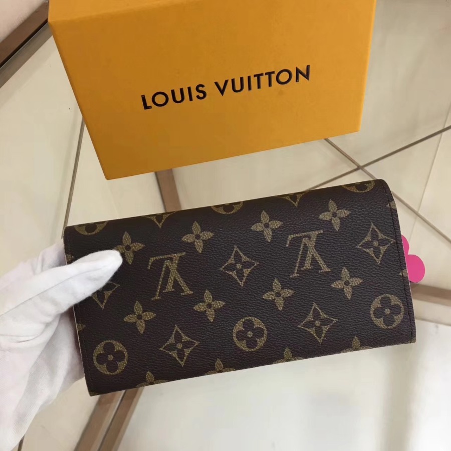 M64202, EMILIE WALLET, LOUIS VUITTON LV WALLETS, 7.7 x 3.9 x 0.6 inches