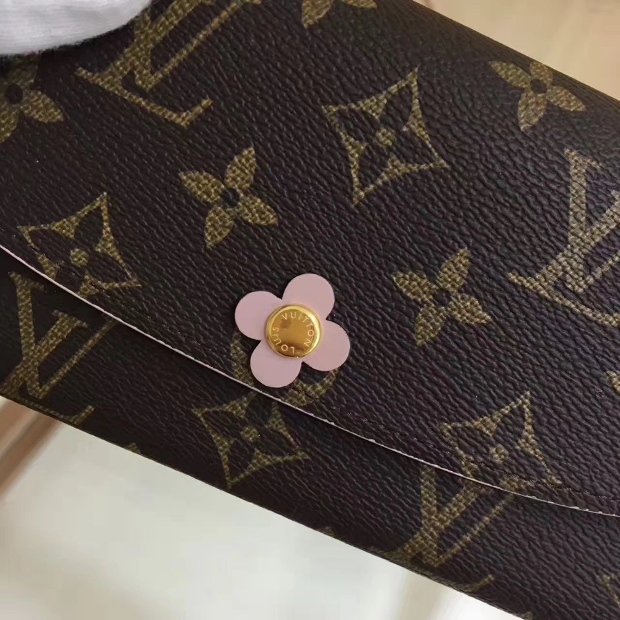 M64202, EMILIE WALLET, LOUIS VUITTON LV WALLETS, 7.7 x 3.9 x 0.6 inches
