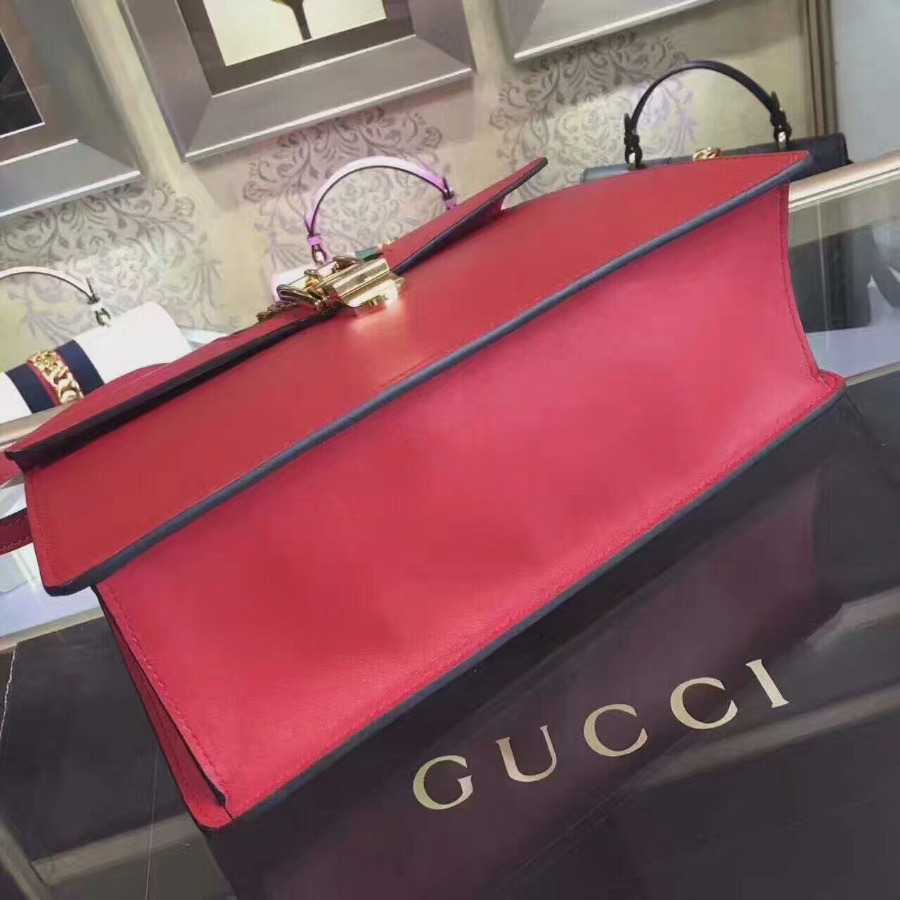 GUCCI Sylvie leather top handle bag, handbags