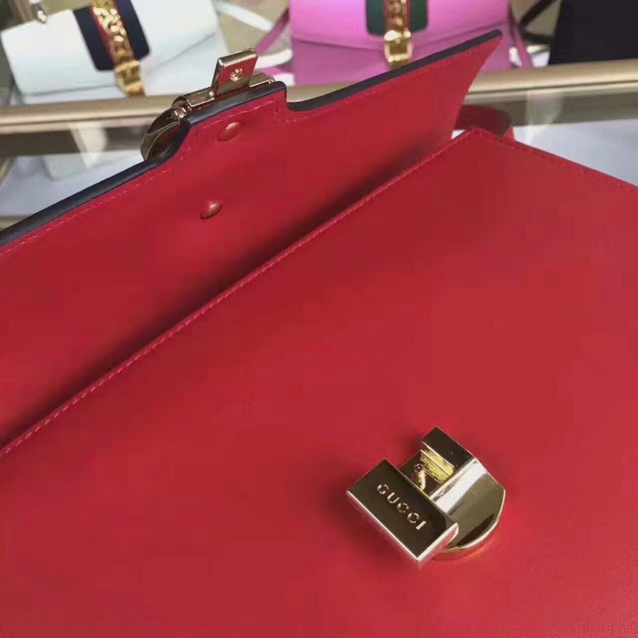 GUCCI Sylvie leather top handle bag, handbags