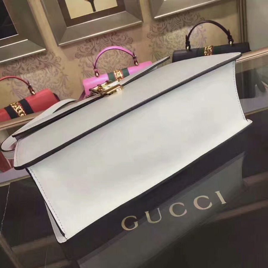 431665, GUCCI Sylvie leather top handle bag, handbags