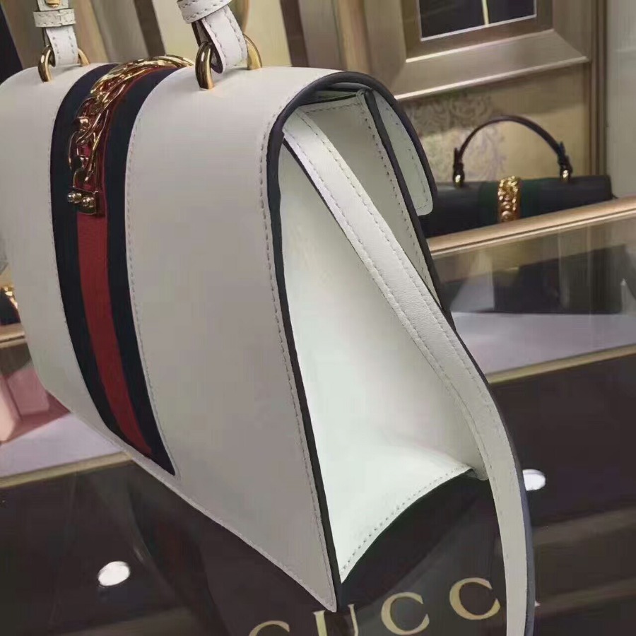 431665, GUCCI Sylvie leather top handle bag, handbags