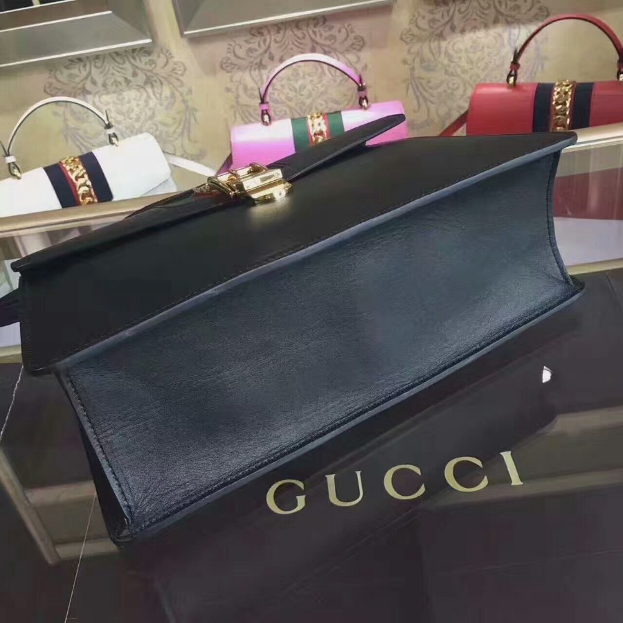 GUCCI Sylvie leather top handle bag, handbags