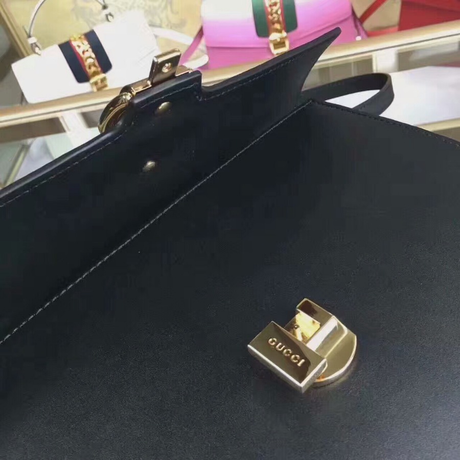 GUCCI Sylvie leather top handle bag, handbags