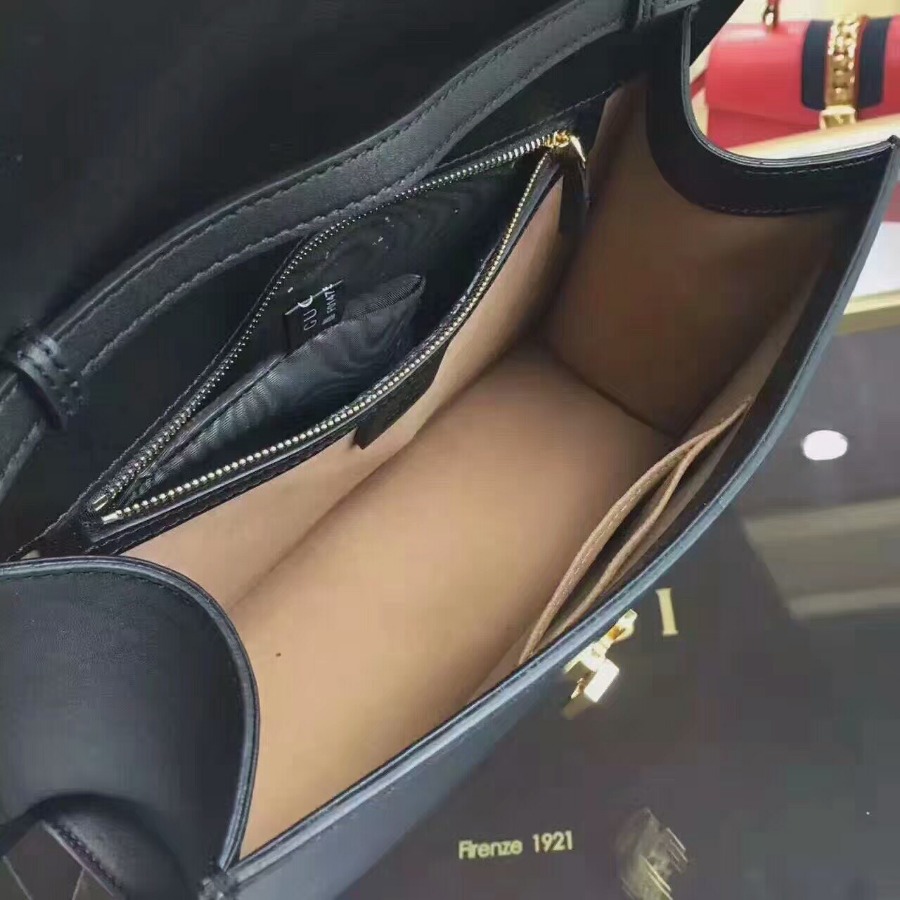 GUCCI Sylvie leather top handle bag, handbags