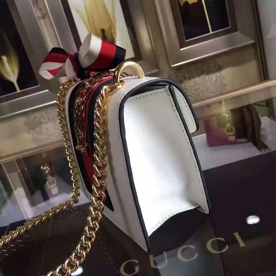 GUCCI Sylvie leather mini chain bag, handbags