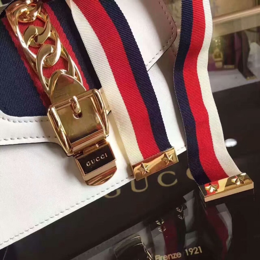 GUCCI Sylvie leather mini chain bag, handbags