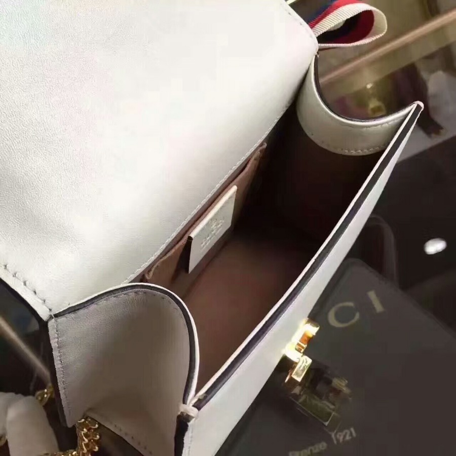 GUCCI Sylvie leather mini chain bag, handbags