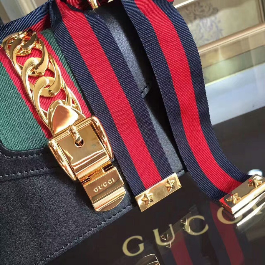GUCCI Sylvie leather mini chain bag, handbags