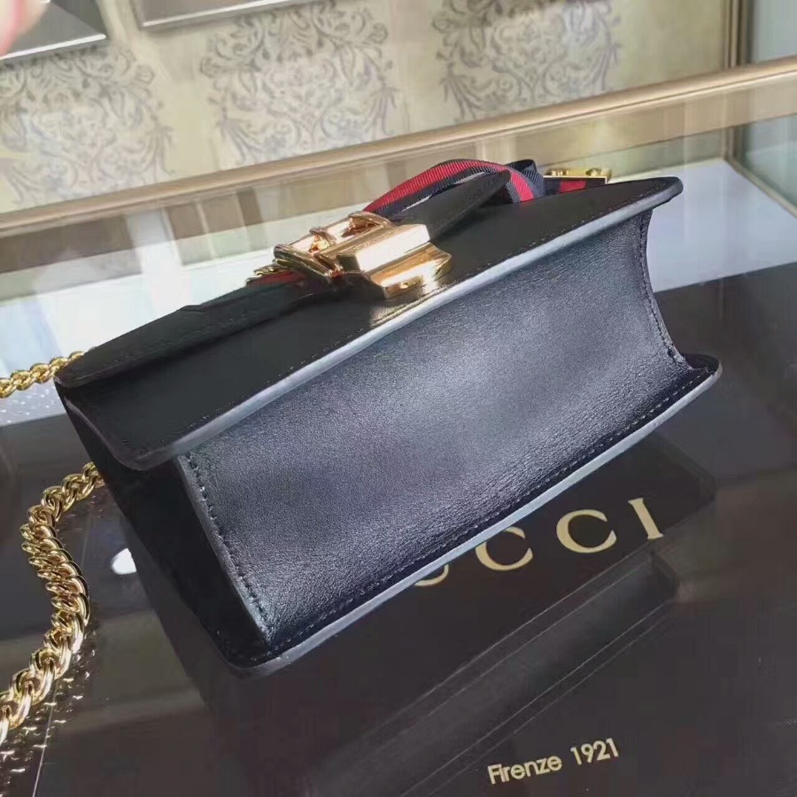 GUCCI Sylvie leather mini chain bag, handbags