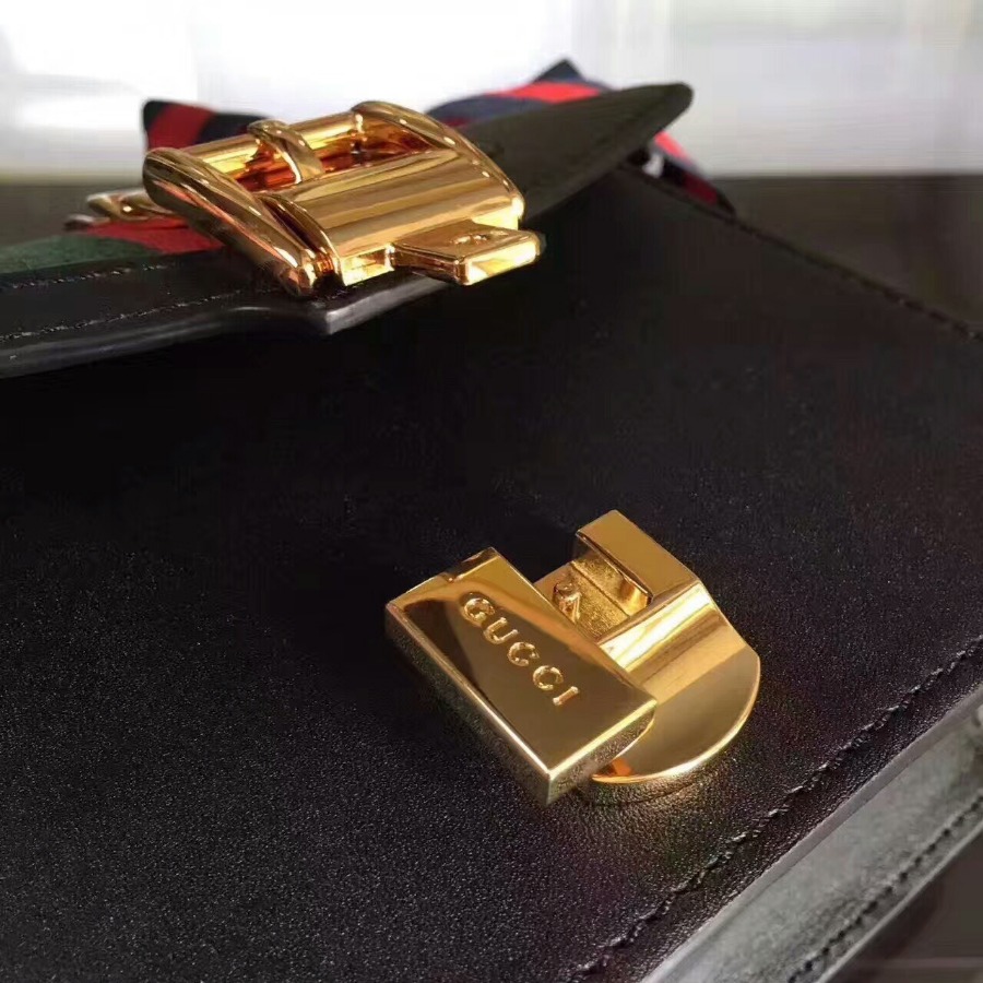 GUCCI Sylvie leather mini chain bag, handbags