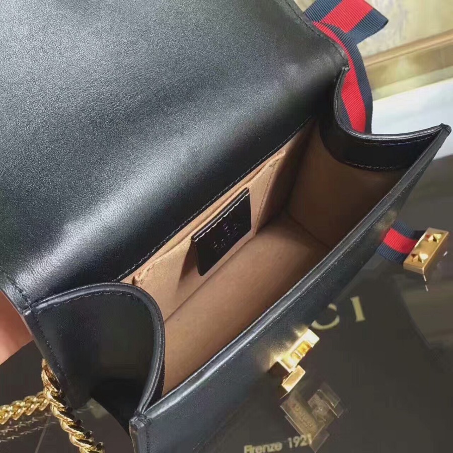 GUCCI Sylvie leather mini chain bag, handbags