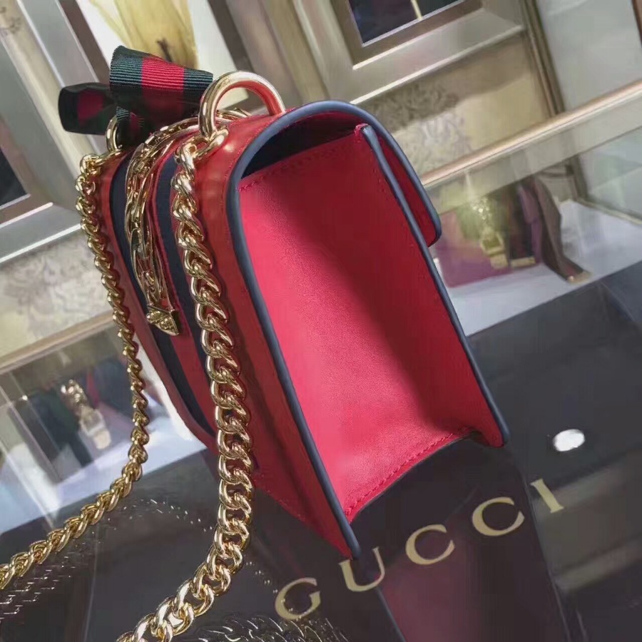 GUCCI Sylvie leather mini chain bag, handbags