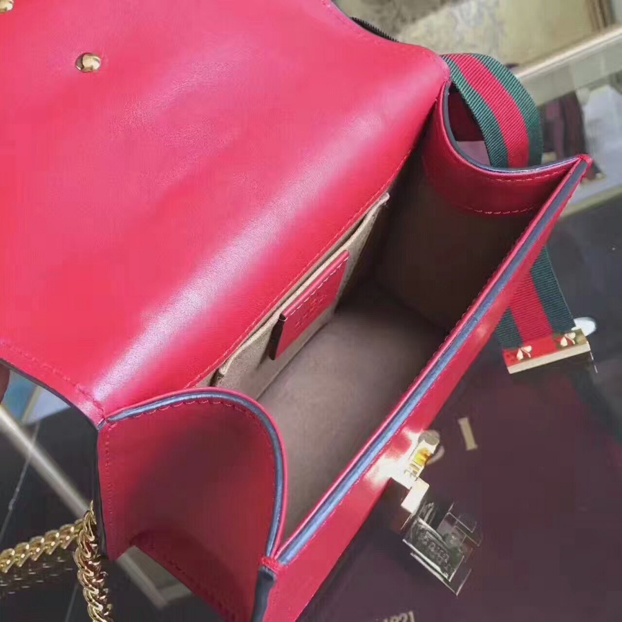 GUCCI Sylvie leather mini chain bag, handbags