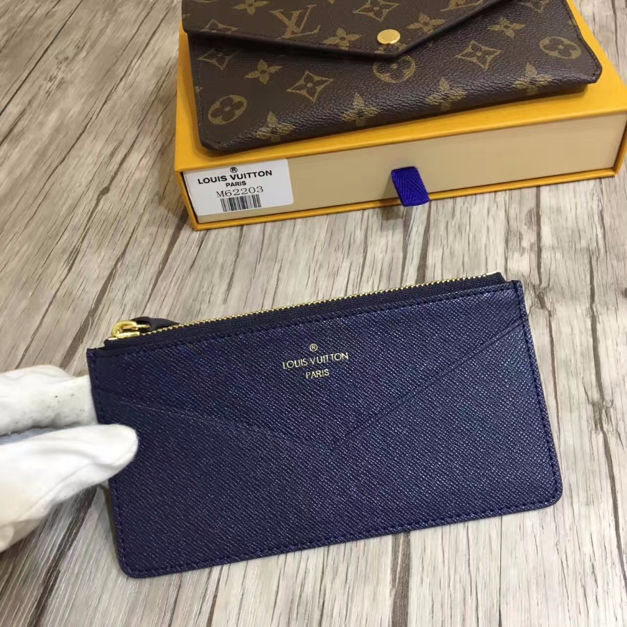 LOUIS VUITTON LV, JEANNE WALLET M62203,7.5 x 4.3 x 0.4 inches