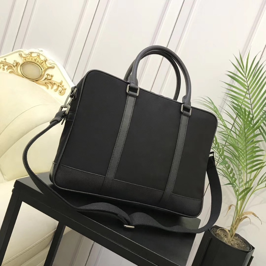 Burberry, 39583521, Crossbody briefcase with leather trim