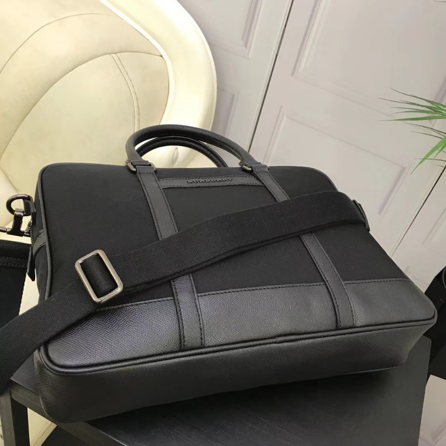 Burberry, 39583521, Crossbody briefcase with leather trim
