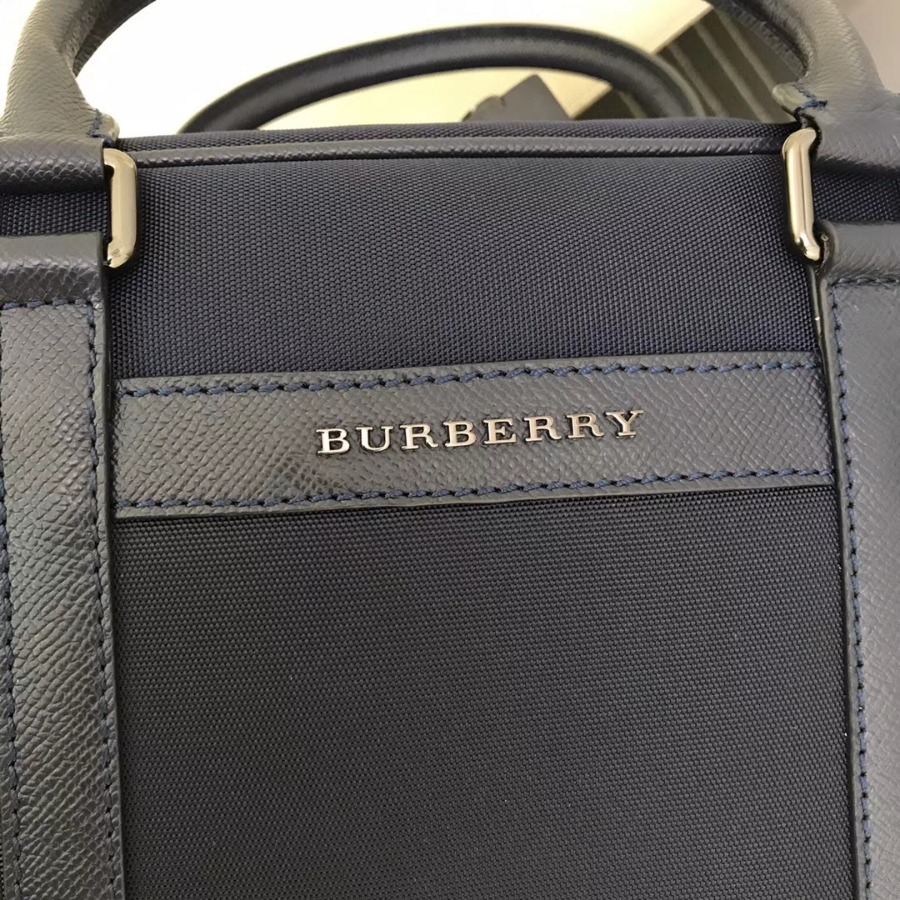 Burberry, 39583521, Crossbody briefcase with leather trim