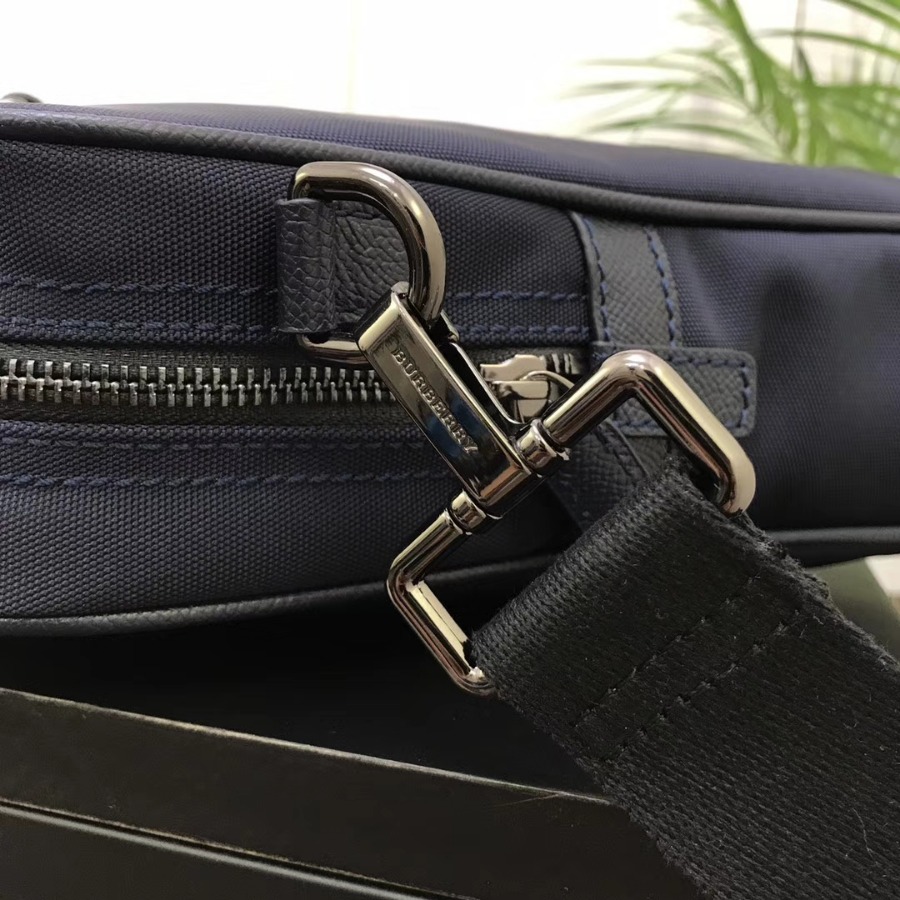 Burberry, 39583521, Crossbody briefcase with leather trim