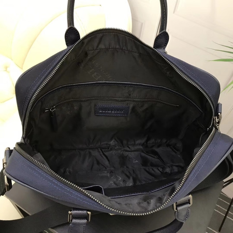 Burberry, 39583521, Crossbody briefcase with leather trim
