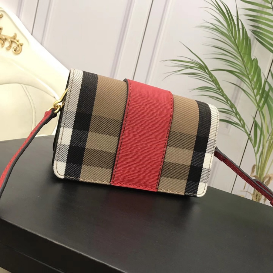Burberry, 40224601, The Small Buckle Bag in House Check and Leather