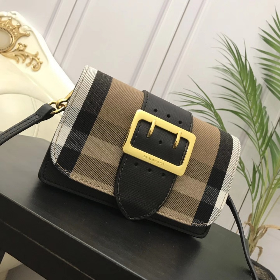 Burberry, 40224601, The Small Buckle Bag in House Check and Leather