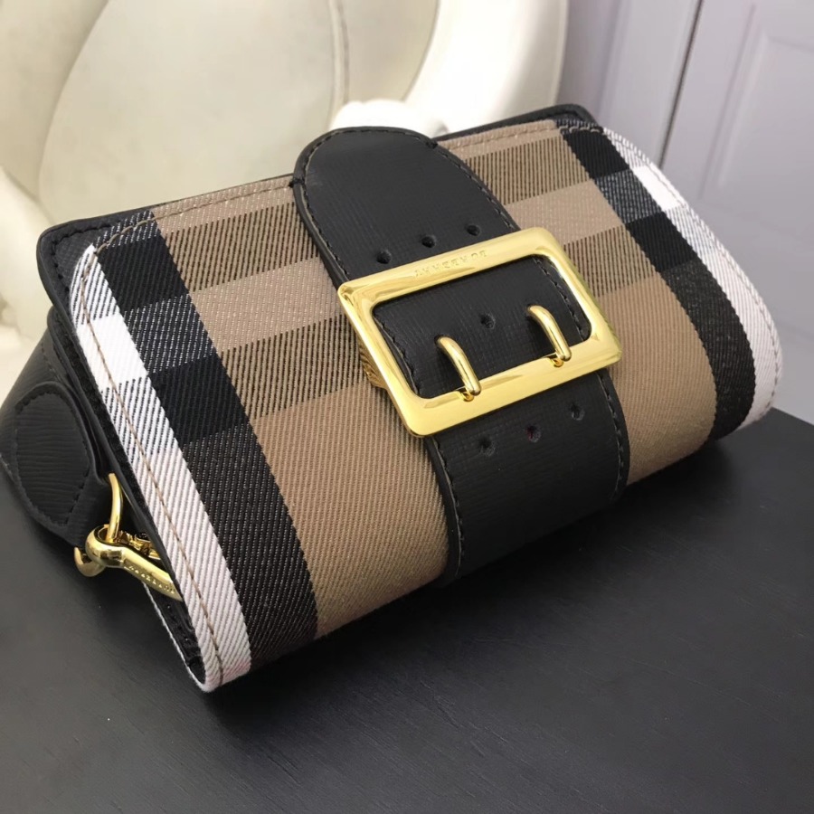 Burberry, 40224601, The Small Buckle Bag in House Check and Leather