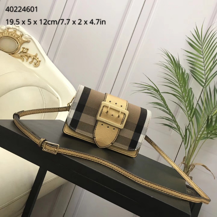 Burberry, 40224601, The Small Buckle Bag in House Check and Leather