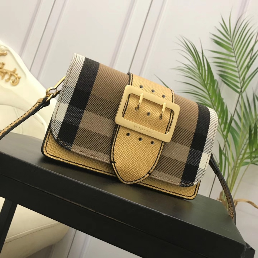 Burberry, 40224601, The Small Buckle Bag in House Check and Leather