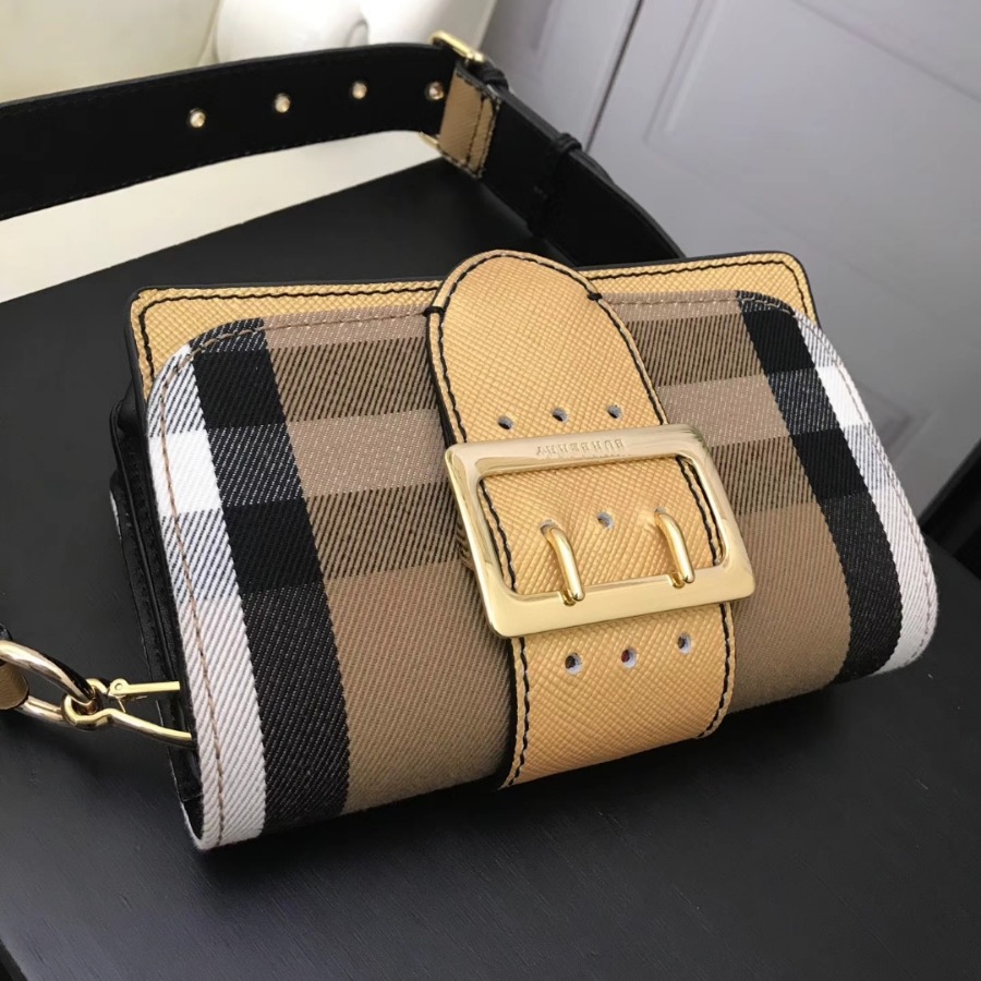 Burberry, 40224601, The Small Buckle Bag in House Check and Leather