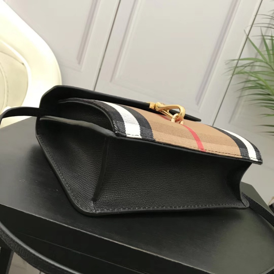 Burberry, 39808251, Small Leather and House Check Crossbody Bag