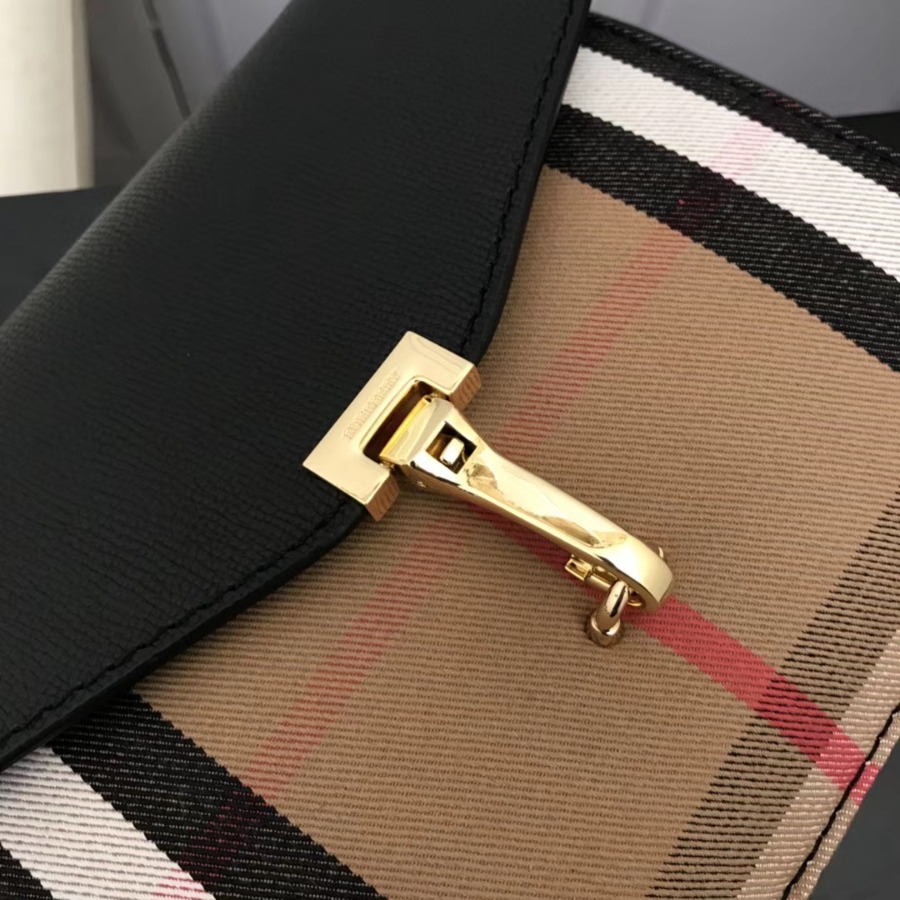 Burberry, 39808251, Small Leather and House Check Crossbody Bag