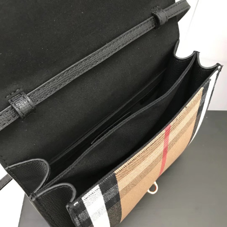 Burberry, 39808251, Small Leather and House Check Crossbody Bag
