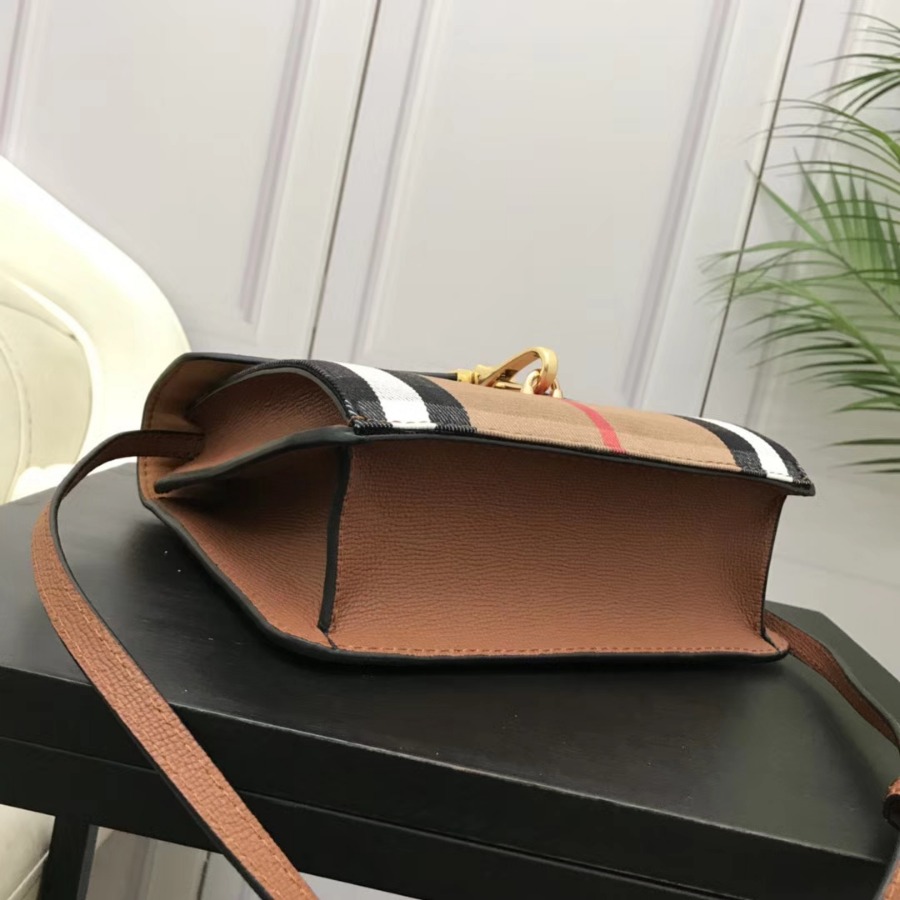 Burberry, 39808251, Small Leather and House Check Crossbody Bag