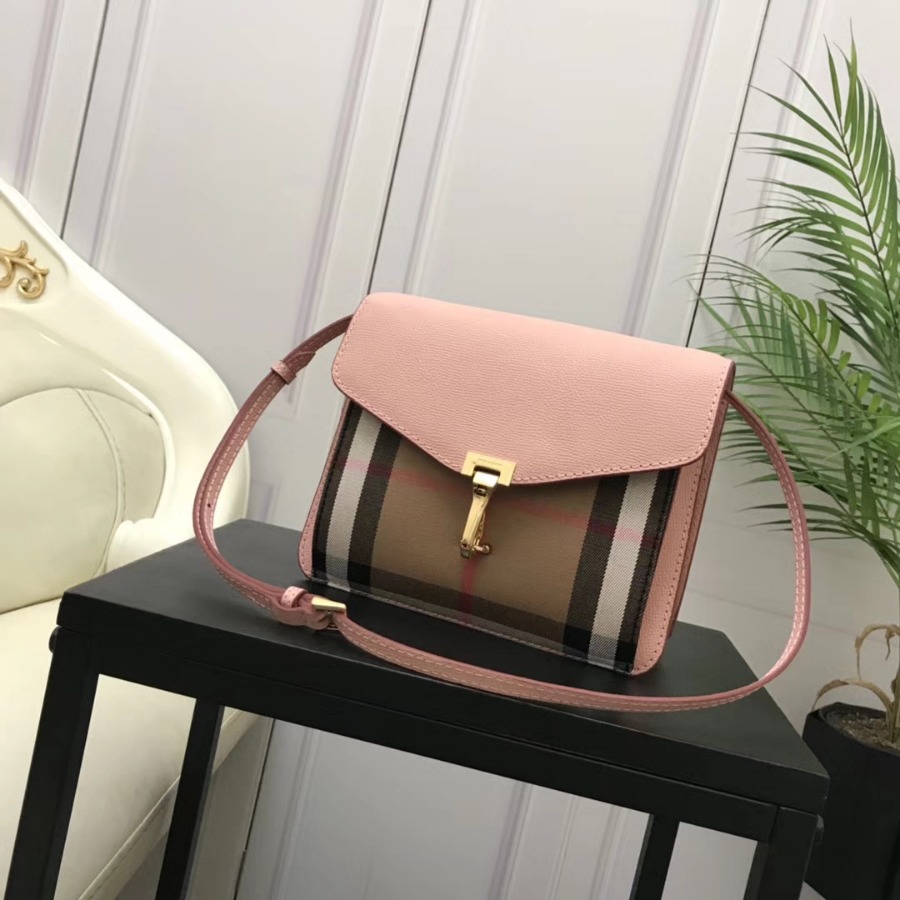 Burberry, 39808251, Small Leather and House Check Crossbody Bag
