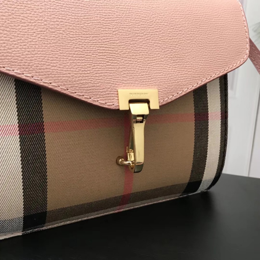Burberry, 39808251, Small Leather and House Check Crossbody Bag