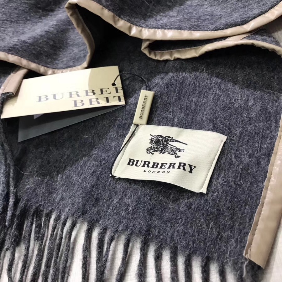 BURBERRY Check Cashmere Poncho, 100% CASHMERE