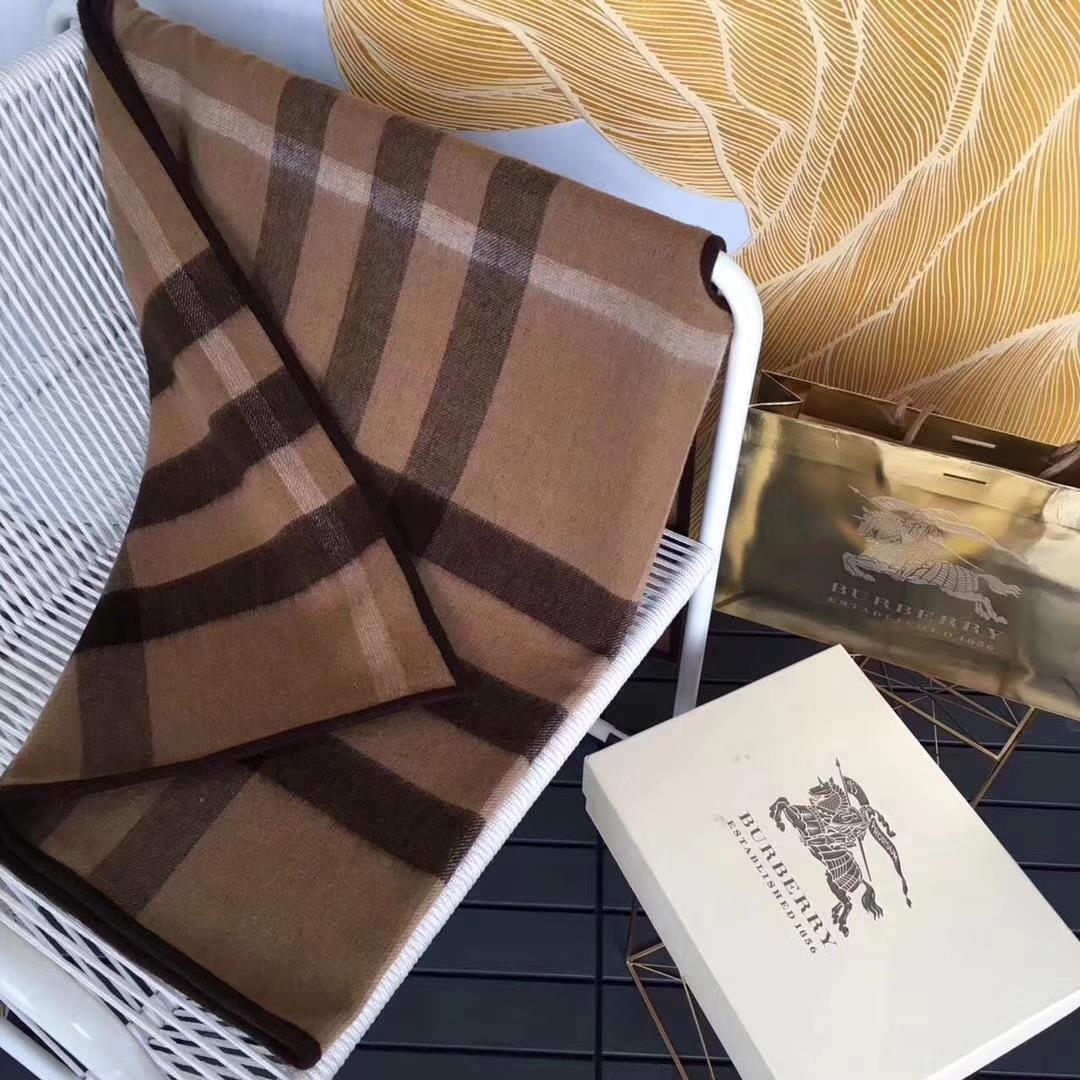 BURBERRY Check Cashmere Poncho, 100% CASHMERE
