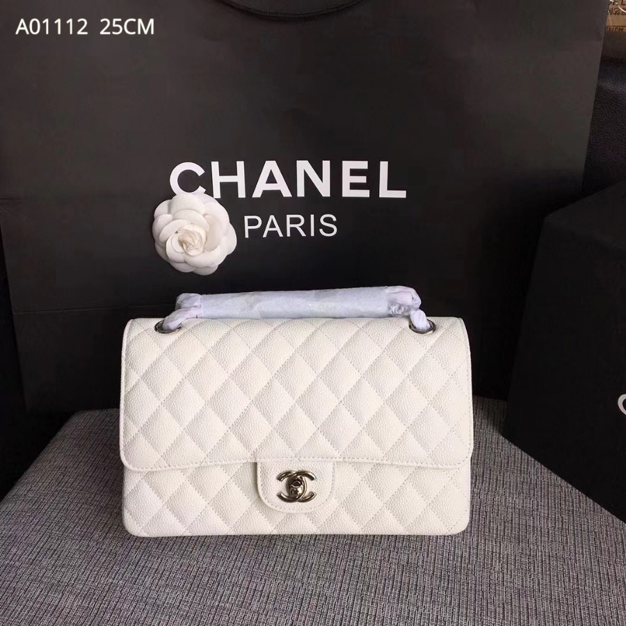A1112, Chanel Classic Handbag & Cross Body Bag, Grained Calfskin, Original Quality