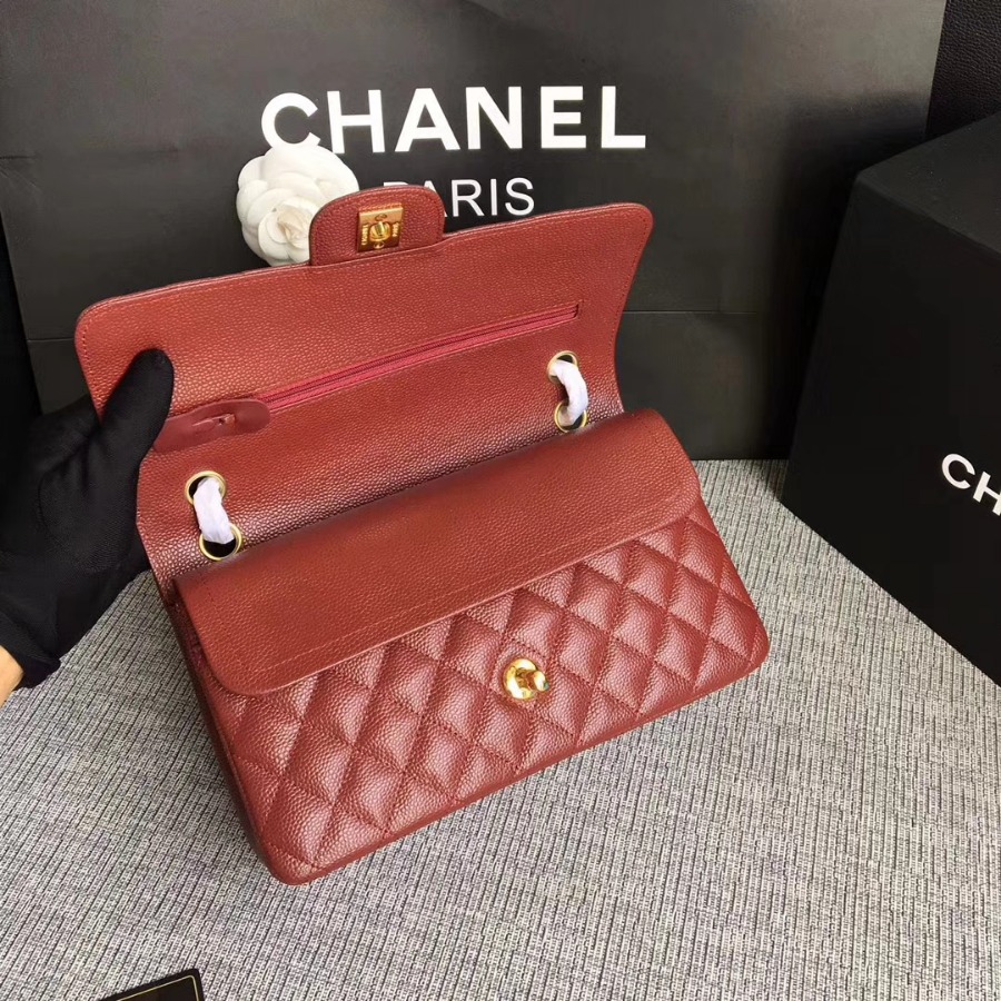 A1112, Chanel Classic Handbag & Cross Body Bag, Grained Calfskin, Original Quality