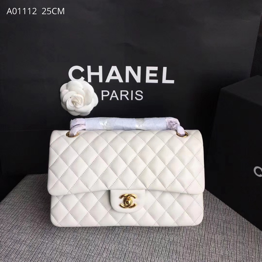 A01112, Chanel Classic Handbag & Cross Body Bag, LAMBSKIN, Original Quality