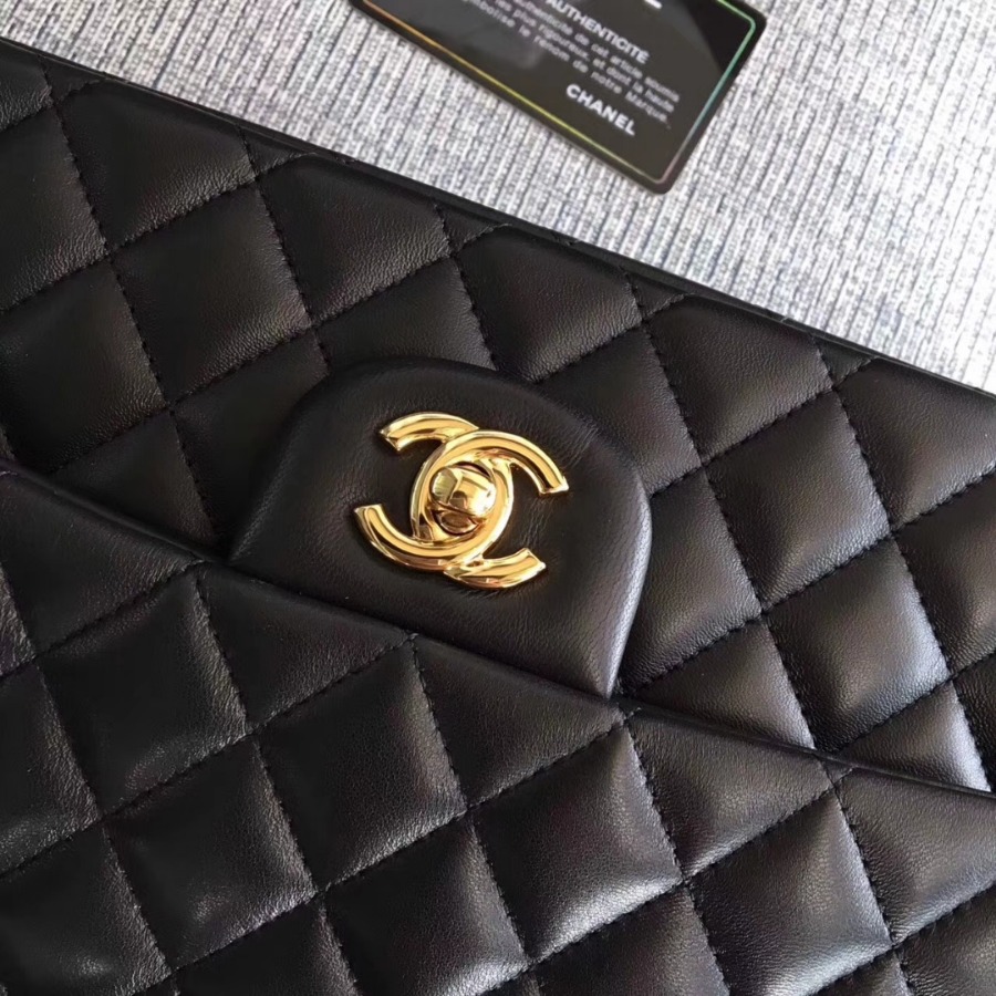 A01112, Chanel Classic Handbag & Cross Body Bag, LAMBSKIN, Original Quality