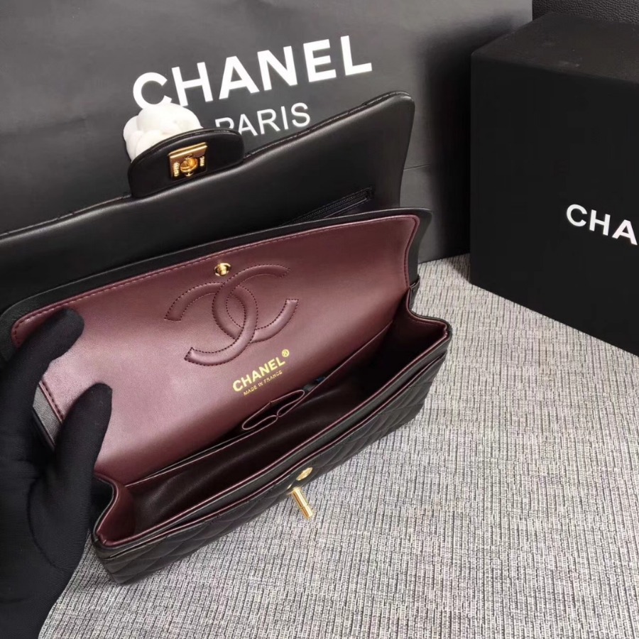 A01112, Chanel Classic Handbag & Cross Body Bag, LAMBSKIN, Original Quality