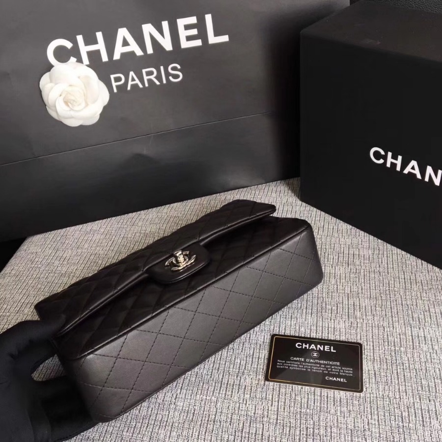 A01112, Chanel Classic Handbag & Cross Body Bag, LAMBSKIN, Original Quality