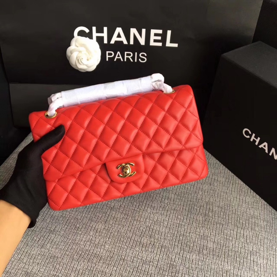 A01112, Chanel Classic Handbag & Cross Body Bag, LAMBSKIN, Original Quality