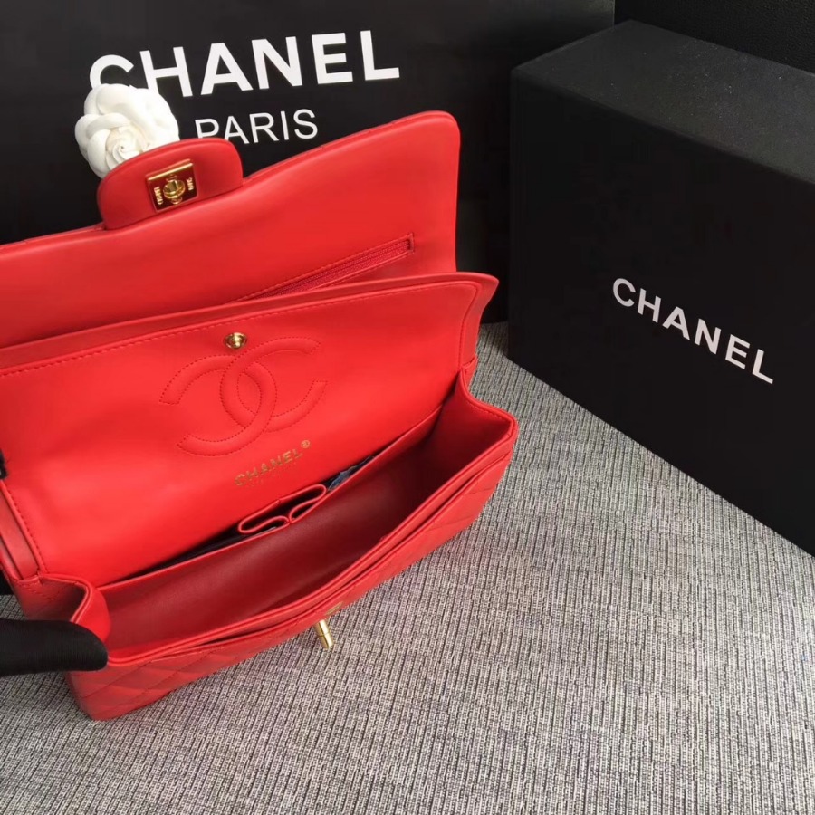 A01112, Chanel Classic Handbag & Cross Body Bag, LAMBSKIN, Original Quality