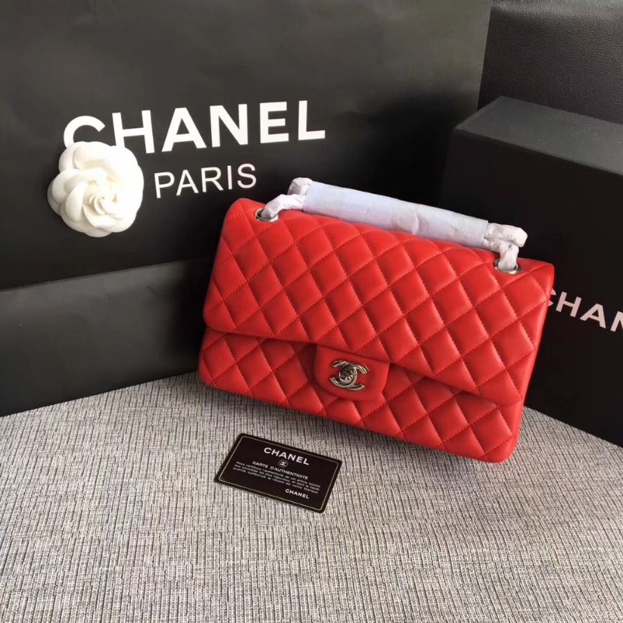 A01112, Chanel Classic Handbag & Cross Body Bag, LAMBSKIN, Original Quality