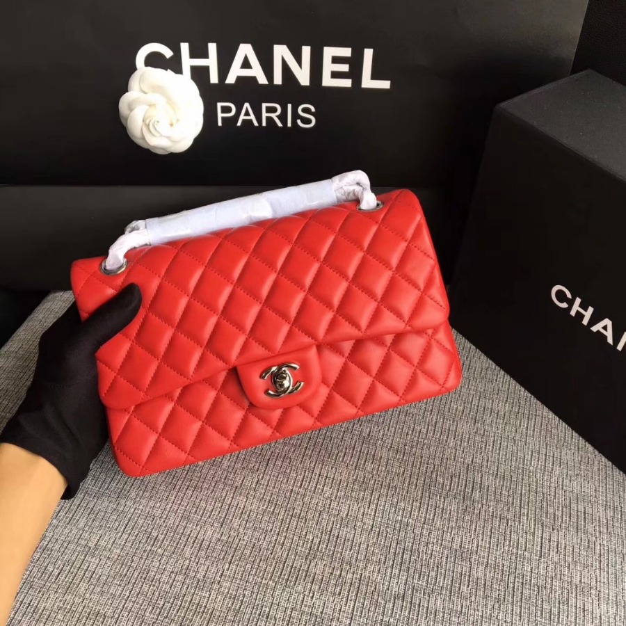 A01112, Chanel Classic Handbag & Cross Body Bag, LAMBSKIN, Original Quality
