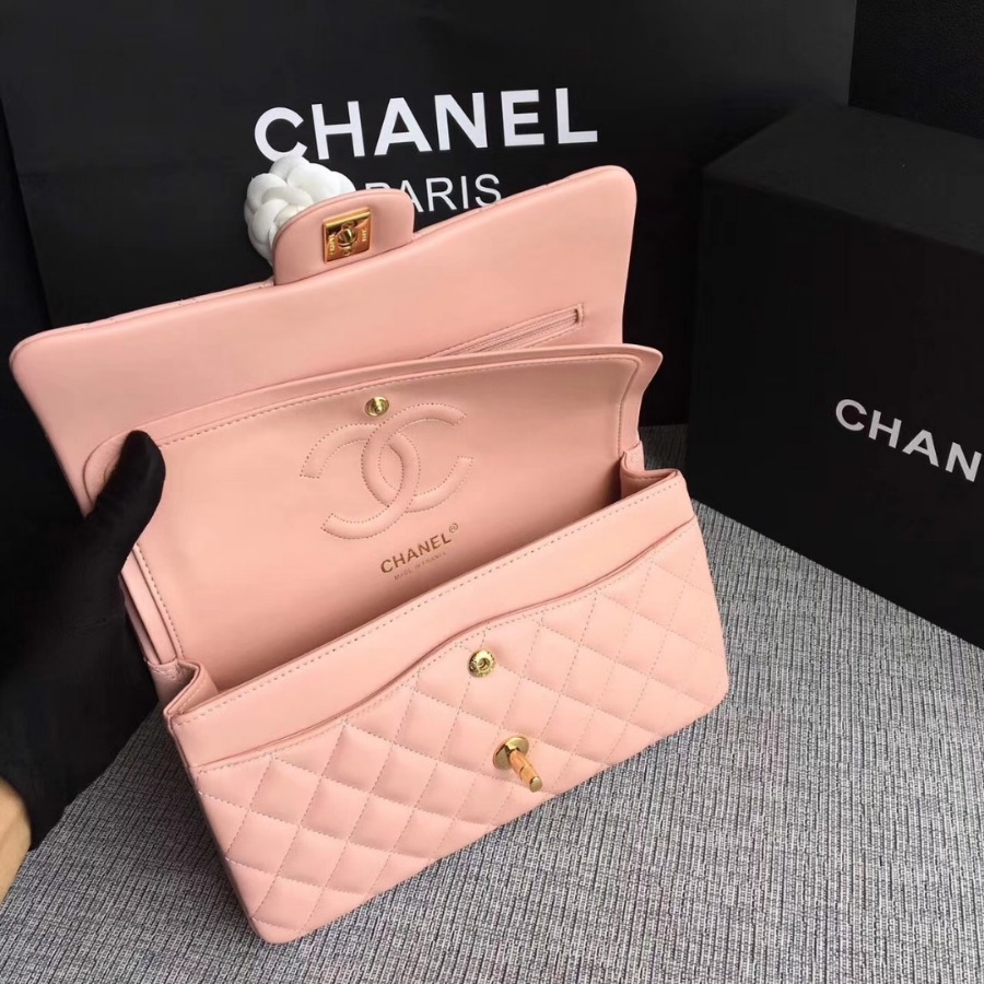 A01112, Chanel Classic Handbag & Cross Body Bag, LAMBSKIN, Original Quality