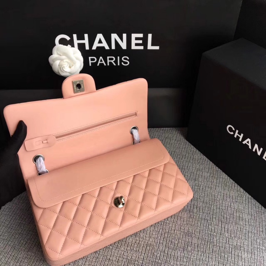 A01112, Chanel Classic Handbag & Cross Body Bag, LAMBSKIN, Original Quality